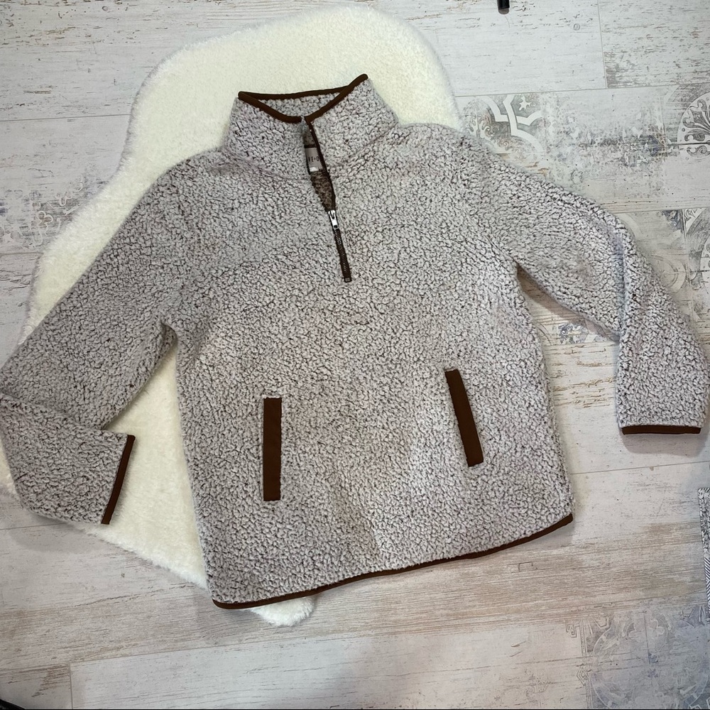 Olive and Oak Fuzzy 1/4 Zip Pullover
